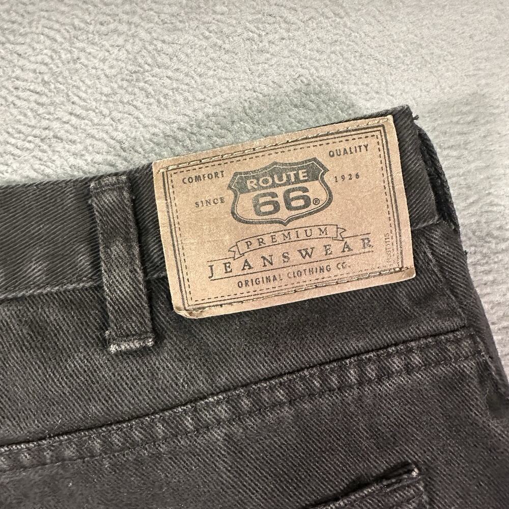 Y2K Route 66 Jeans Black Men’s 38x32 Cotton Regular Fit Straight Casual - Picture 8 of 8